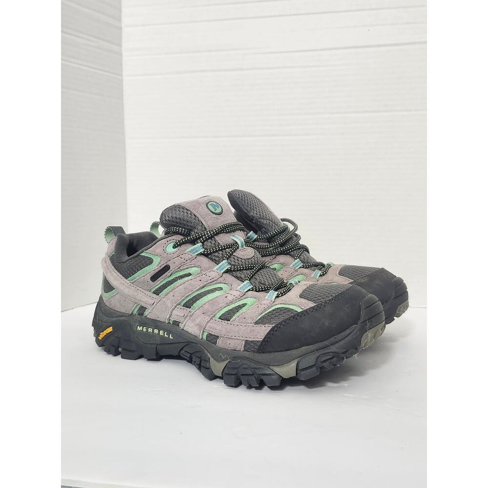 Merrell Moab 2 Waterproof Hiking Shoes Women's Size 10 Drizzle Mint Trail Low